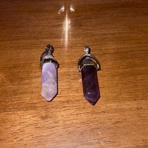Amethyst Crystal Pendant with Chain